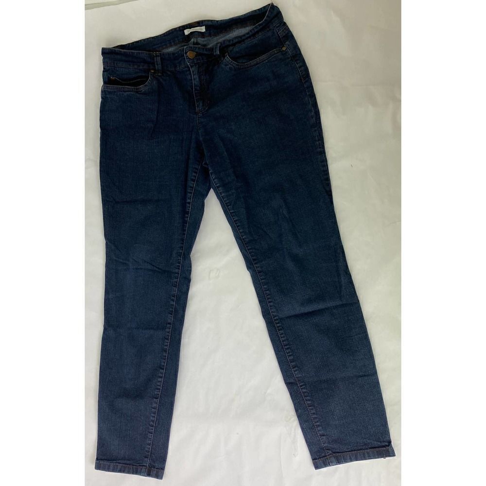 Eileen Fisher Organic Cotton Jeans Mid-Rise Zipper P1210M Cut 1027859 -- Sz 10